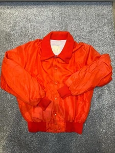 Delong North Area Volunteer Ambulance Corps Orange Varsity Bomber Jacket Size M - Picture 1 of 8