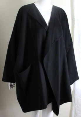 ¡INCREÍBLE! Abrigo Chaqueta Larga Eskandar Talla 1 JERSEY POLAR CACHEMIR 38" Foto 1 de 4