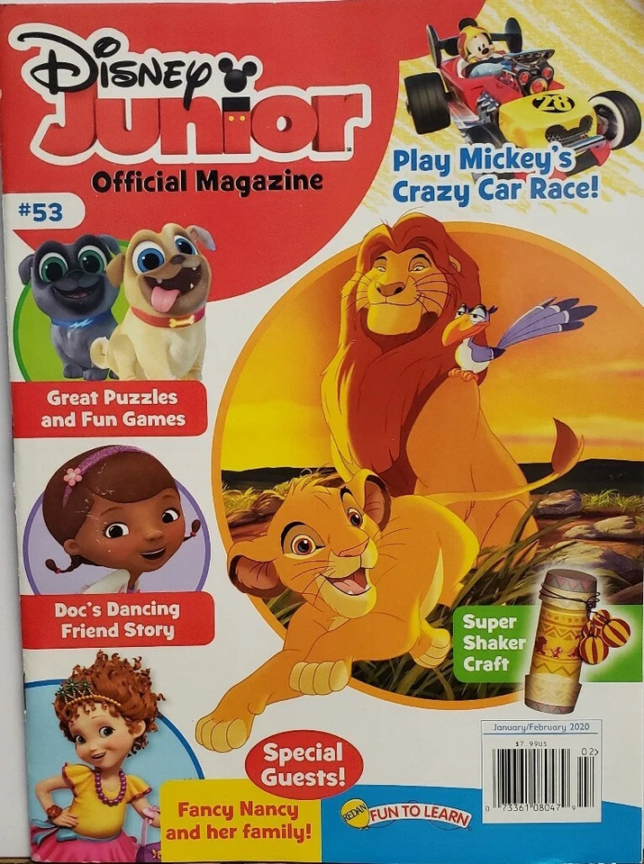 Disney Junior Jan Feb 2020 #53 Lion King Mickey Paw Patrol FREE SHIPPING CB - Image 1 of 1