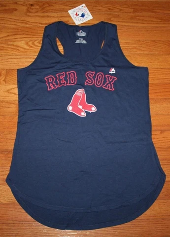 NEW NWT Majestic Womens Racerback BOSTON RED SOX Logo Tank Top *W7 Cover
