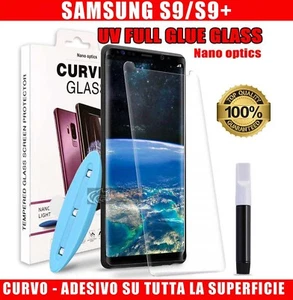 Pellicola Vetro Temperato Curvo 3D UV colla totale per SAMSUNG S9/S9+ FULL GLUE - Foto 1 di 13