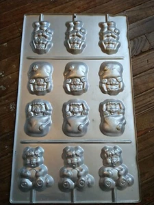 Vintage Wilton Metall 1985 Popples Süßigkeiten Keks Lutscher Form Backblech - Bild 1 von 7