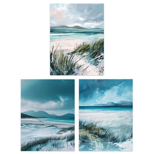 3er Set Isle of Harris Luskentyre Beach Schottland A4 Format Wandbilder - Bild 1 von 7