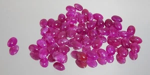 32,6 Karat Rubin oval Cabochon oval 4 x 6 mm - Bild 1 von 6