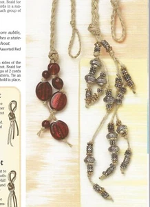 Collares con diseños de cuentas con cordones anudados de cáñamo de cadera patrones de joyería N62 - Imagen 1 de 19