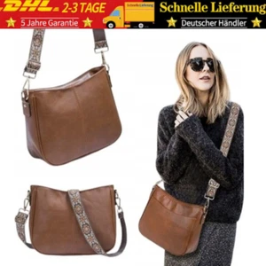 Umhängetasche Crossbody Bag Damen Handtasche Damentasche Schultertasche Braun - Bild 1 von 10