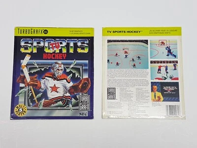 TV Sports Hockey Authentic Original TurboGrafx-16 Box Rental Cut DAMAGED - Image 1 of 2