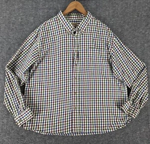 Scandia Woods Shirt Mens XLarge Green Red Plaid Button Up Long Sleeve Casual - Picture 1 of 13