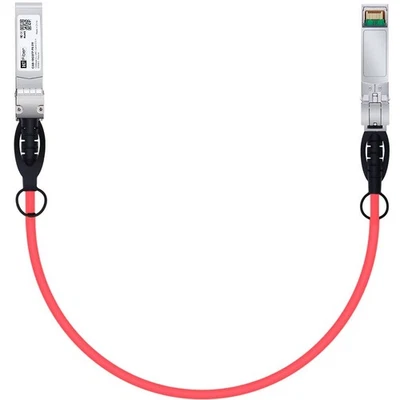 Red SFP+ Cable, 10G SFP+ DAC, 0.25M(0.82ft), Passive Direct Attach Copper Twina - image 1 of 4