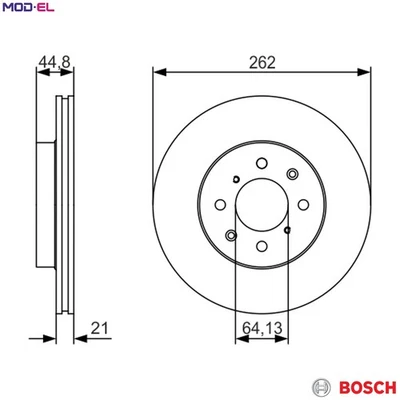 2x BRAKE DISC 0 986 479 R80 FOR MG ROVER 45/Hatchback 200/Convertible 25 400 - Image 1 of 4