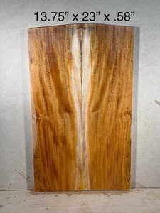 Cuban Mahogany CARVE TOP  luthier Wood West Indian Mahogany Figured Guitar - Picture 1 of 9