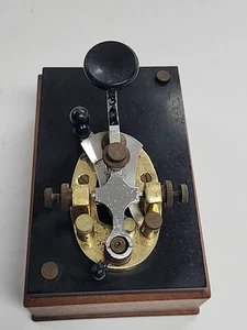 Vintage Telegraph Morse Code Key Sender Unbranded As Is - Photo 1/11