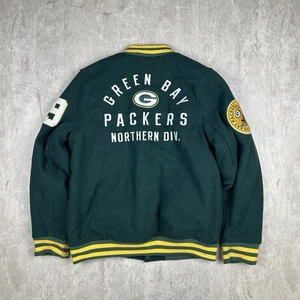 NFL Official Green Bay Packers Varsity Bomber Jacket Boys Youth Size L (14-16) - Picture 1 of 10