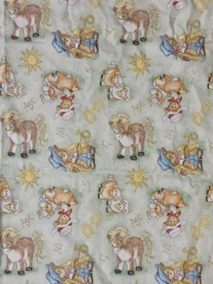 Manta de recepción de franela DOLLY vintage granja vaqueros occidentales osos algodón Foto 1 de 4