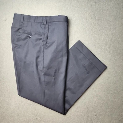 Pantalones Jack Victor Para Hombre 34x29 Azul Marino Lana Super 120s Vestido Pantalones Nanoperformance Foto 1 de 4