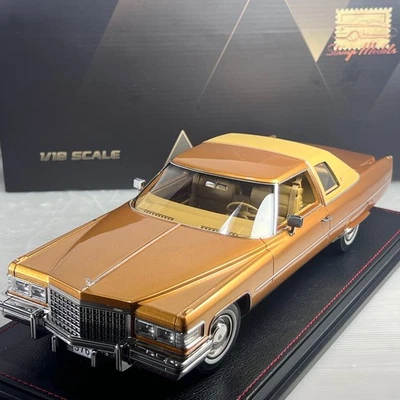 1/18 GLM Stamp Model 1976 Cadillac Coupe de Ville Amberlite Firemist STM1976604 - Image 1 of 3