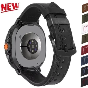 Für Samsung Galaxy Watch 8 40mm/44mm/8 Classic/Ultra 47mm Leder Armband Band Neu - Bild 1 von 47