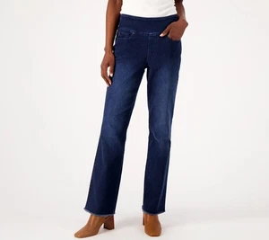 Belle by Kim Gravel Petite TripleLuxe Denim Jeans Dark Indigo 32 Neu - Bild 1 von 1