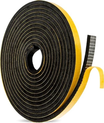 Weather Stripping Door Seal Strip - 16 Feet 1/2" X 1/4" Strong Adhesive Insulati - Image 1 of 4