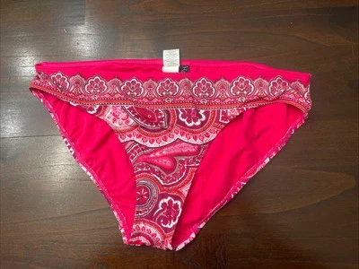 Ralph Lauren Pink Paisley Bikini Bottoms Size 14 183 - Image 1 of 4