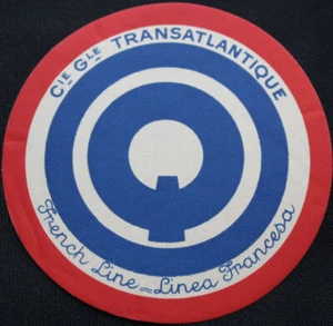 Vintage CGT FRENCH LINE Round Q Initial Label NOS Unused - Picture 1 of 1