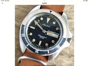 FELCA DIVER SEASCOPER III Monnin Auto 42 MM Mens Watch 1984 Coke Bezel - Picture 1 of 11