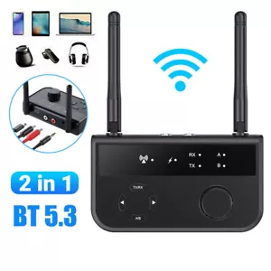 Long Range Bluetooth 5.3 Transmitter Receiver Audio Adapter for TV Home Stereos - Picture 1 of 13