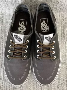 Vans Off The Wall Größe 6 Damen grau Leder & Canvas Skateboard Schnürschuhe - Bild 1 von 12