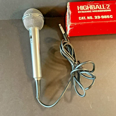 Vintage Realistic Highball-2 Dynamic Omnidirectional Microphone No. 33-985 D - Image 1 of 4