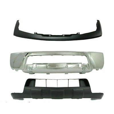 Set of 3 Front Bumper Filler & Lower Valance and Bumper Fits Nissan Frontier - Imagem 1 de 4