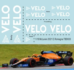 1/18 Decals per McLaren MCL35M Velo EMILIA ROMAGNA GP2021 TBD633 - Picture 1 of 1