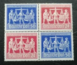 DEUTSCHLAND 1948 Hannover Exportmesse schöner Briefmarkensatz MH - Bild 1 von 2