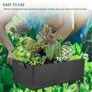 24"x12"x8in Planting Grow Bag Fabric Raised Flower Bed Garden Vegetable Planter - Picture 1 of 14