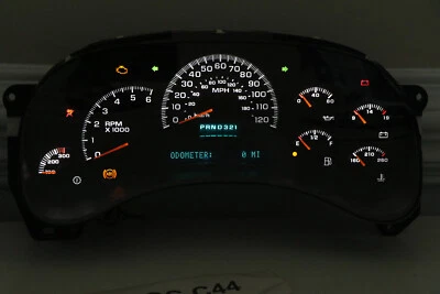 03-05 GMC Yukon Silverado HD GAS Reman Panel de Instrumentos Cuadro 0 millas LED BLANCO Foto 1 de 3