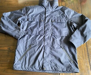 NikeFit Storm Full Zip Packable Hood Parka Coat Nylon Body Blue Large - Picture 1 of 10