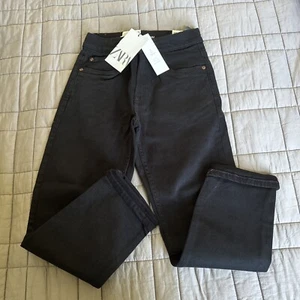Zara 9 year old Denim Kids straight fit black jeans NEW! - Picture 1 of 3