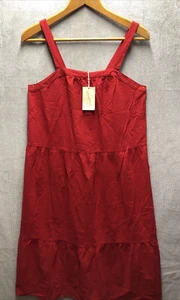 Universal Threads SunDress Size Large Red Adjustable Button Straps NWT - Picture 1 of 14