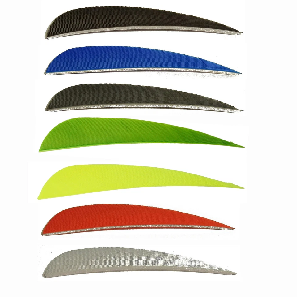 SAS 4-in Parabolic RW Feathers Solid Color Arrow Fletching - 1DZ - Made In US - Image 1 of 1
