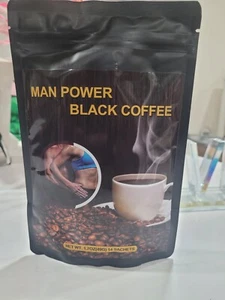 Black coffee organic Man power 14 sachets FREE SHIPPING - Picture 1 of 2