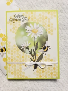 Handcrafted Mother's Day Greeting card - daisies - Picture 1 of 2