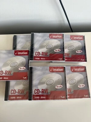 Imation CD-RW Rewritable Discs in Cases - 11 Discs 1x-4x/700MB/80 Mins 10 Sealed - Image 1 of 4