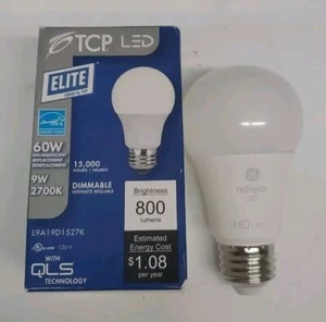 NEW TCP L9A19D2530K 9 Watt 60W Equivalent A19 3000K Warm White LED Light Bulb - Picture 1 of 1