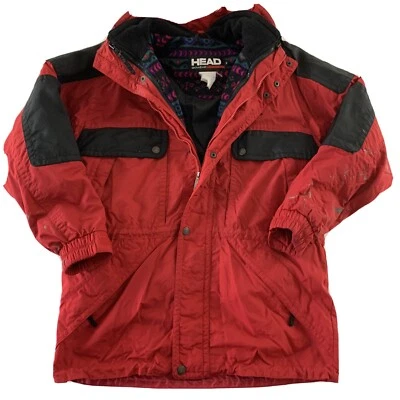 Chaqueta de esquí Head 3 en 1 de colección para hombre talla M rojo concha estampado azteca polar Foto 1 de 4