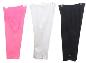 Avenue Cropped Straight Leg Pants Set Pink White & Black Studded Hem Plus 14/16 - Picture 1 of 12