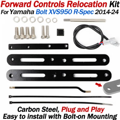 For 2014-2024 Yamaha XVS 950 Bolt R-Spec Forward Controls Relocation Kit Bolt-on - Image 1 of 4
