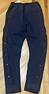 MNML Sweatpants Mens XS Black Straight Leg Side Snap Jogger Fleece Pants - Picture 1 of 10