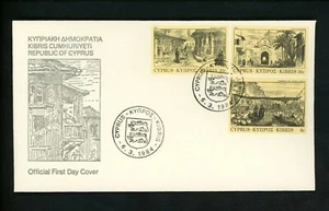 Postal History Cyprus FDC #621-623 Art engravings 1984 - Picture 1 of 2