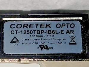 CORETEK OPTO, ADTRAN, 1442140G2, VAUIAMBPAA, CT-1250 TBP-IB6L-EAR, NUOVO SENZA SCATOLA - Foto 1 di 7