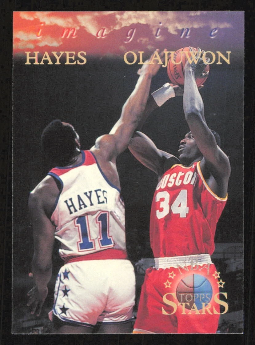1996 Topps NBA Stars HAKEEM OLAJUWON Elvin Hayes Members Only Imagine card