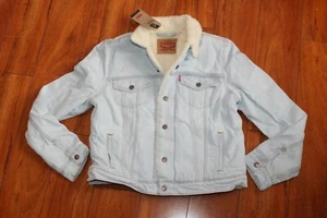 NWT WOMENS LEVI'S SZ L ORIGINAL SHERPA TRUCKER JACKET - Picture 1 of 2